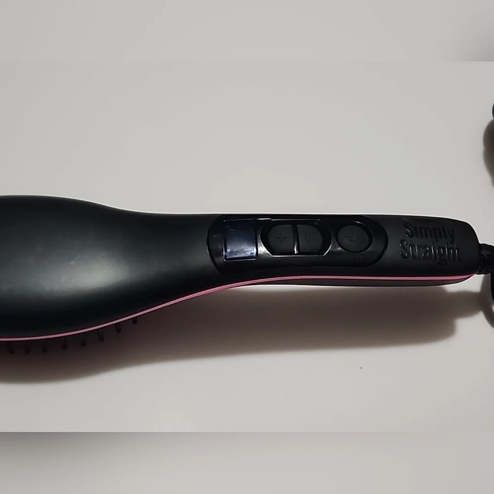Simply Straight Hair Straightening Brush SSMC4 Model Black Pink - Picture 3 of 3